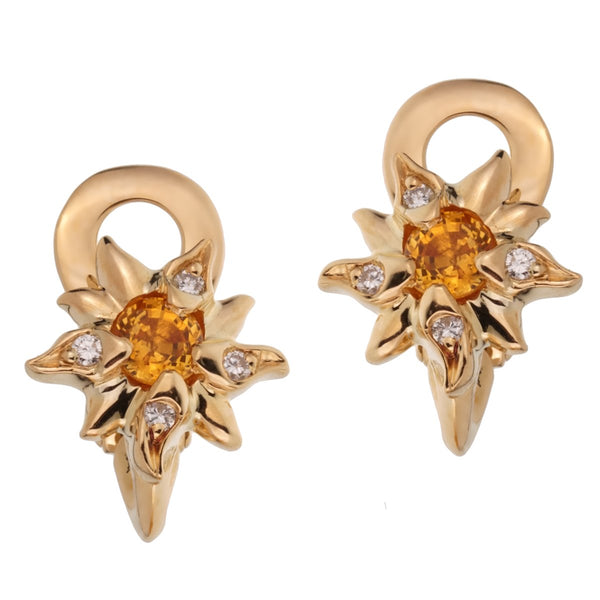 Gold Diamond Shaped Rhinestone Earrings – Vintage Couture