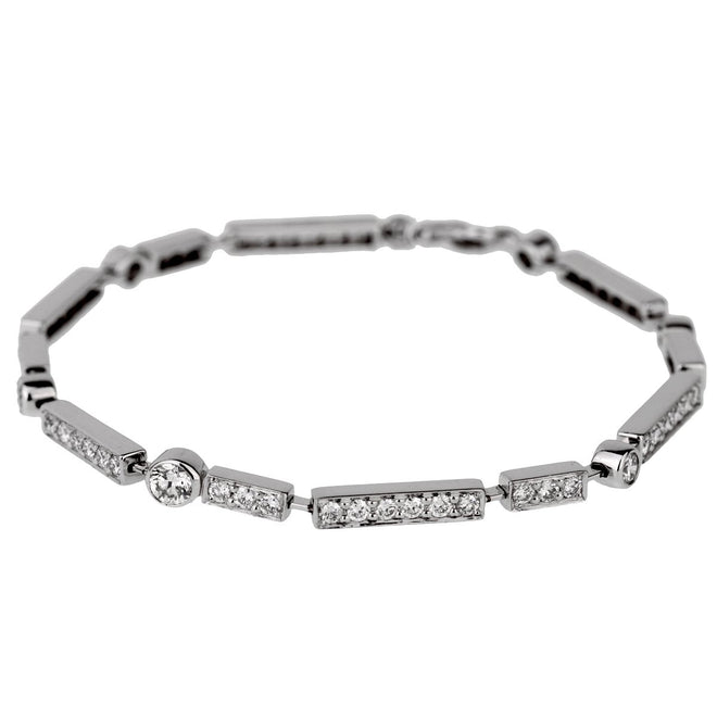 Chanel Diamond Tennis White Gold Bracelet 0001064