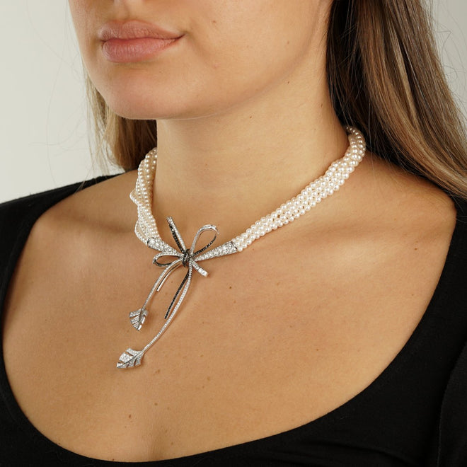 Chanel Comète Diamonds Necklace 18k White Gold High Jewelry