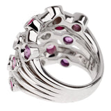 Chanel Pink Sapphire Diamond White Gold Ring 0001098