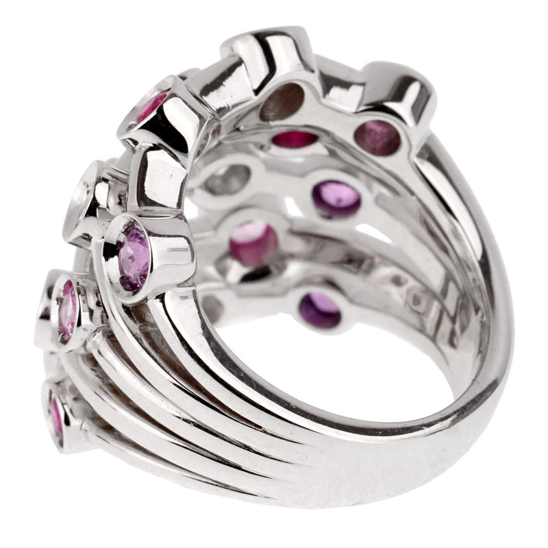 Ruban high jewellery pink sapphire ring, Chanel