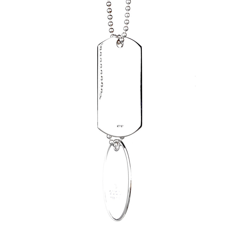 Gucci Dog Tag Silver Necklace – Opulent Jewelers
