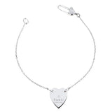 Gucci Heart Trademark Silver Bracelet 0000705