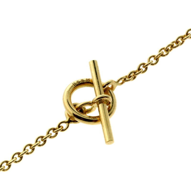 Hermes Diamond H Gold Necklace 0000268