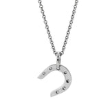 Hermes Horseshoe White Gold Diamond Necklace 0002136