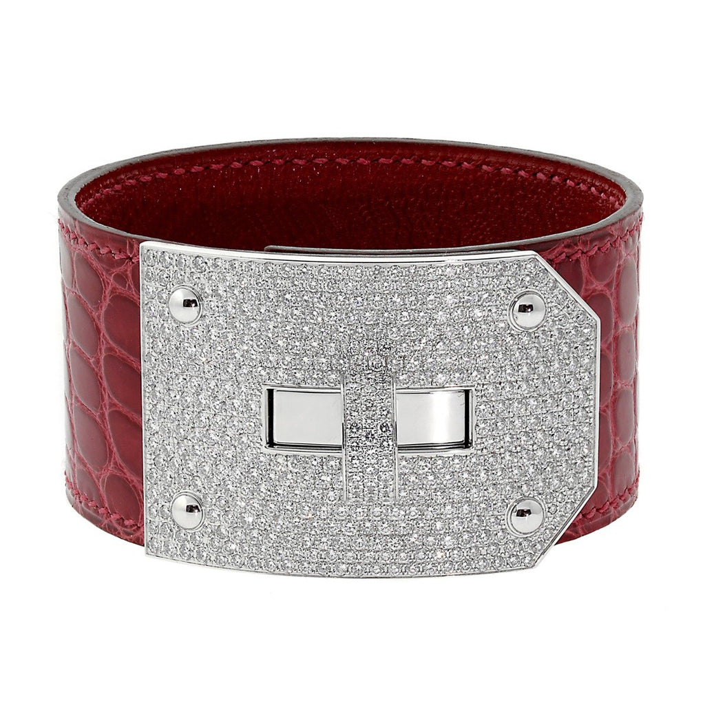 O'kelly leather bracelet Hermès Grey in Leather - 30490424