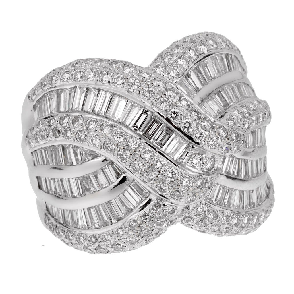 Louis Vuitton Flower Diamond White Gold Cocktail Ring – Opulent Jewelers