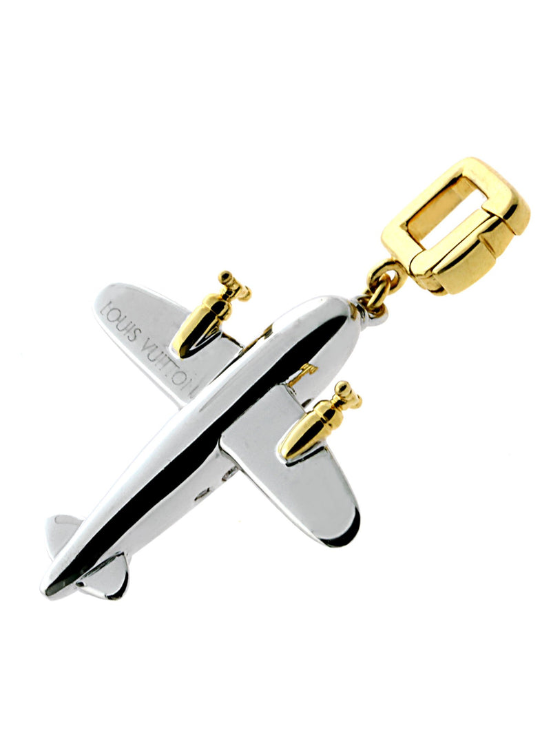 Louis Vuitton Diamond Multicolor Gold Airplane Charm