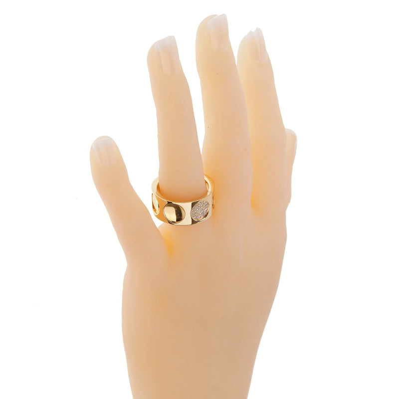 Louis Vuitton LV Volt One Band Ring, Yellow Gold and Diamond, Gold, 50