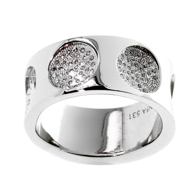 New Louis Vuitton Empreinte 18k White Gold Diamond Ring