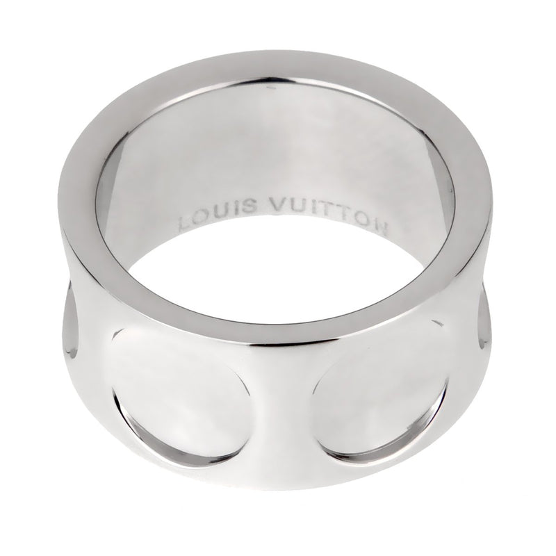 Louis Vuitton LV Onyx Signet Ring - Palladium-Plated Cocktail Ring