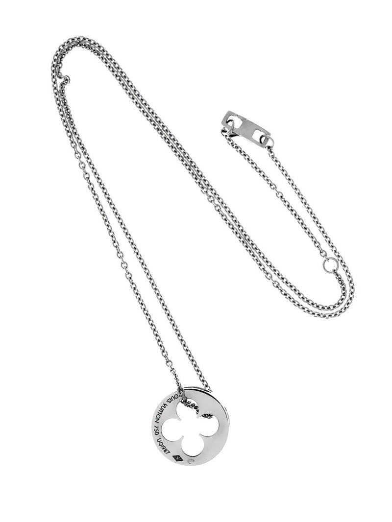 Shop Louis Vuitton Black Clover Necklace