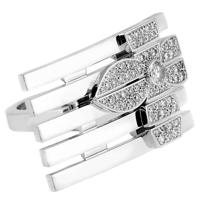 Louis Vuitton Diamond Crown White Gold Cocktail Ring
