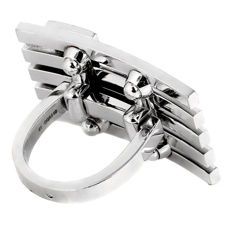 Louis Vuitton Diamond White Gold Ring – Opulent Jewelers