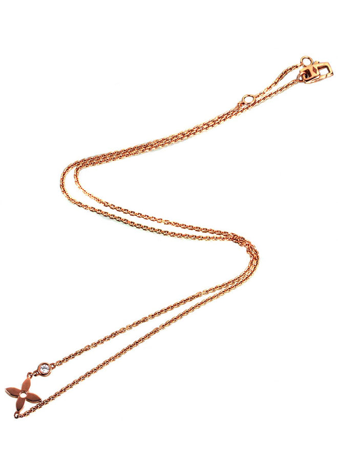 Louis Vuitton Idylle 18k Rose Gold Diamond Necklace