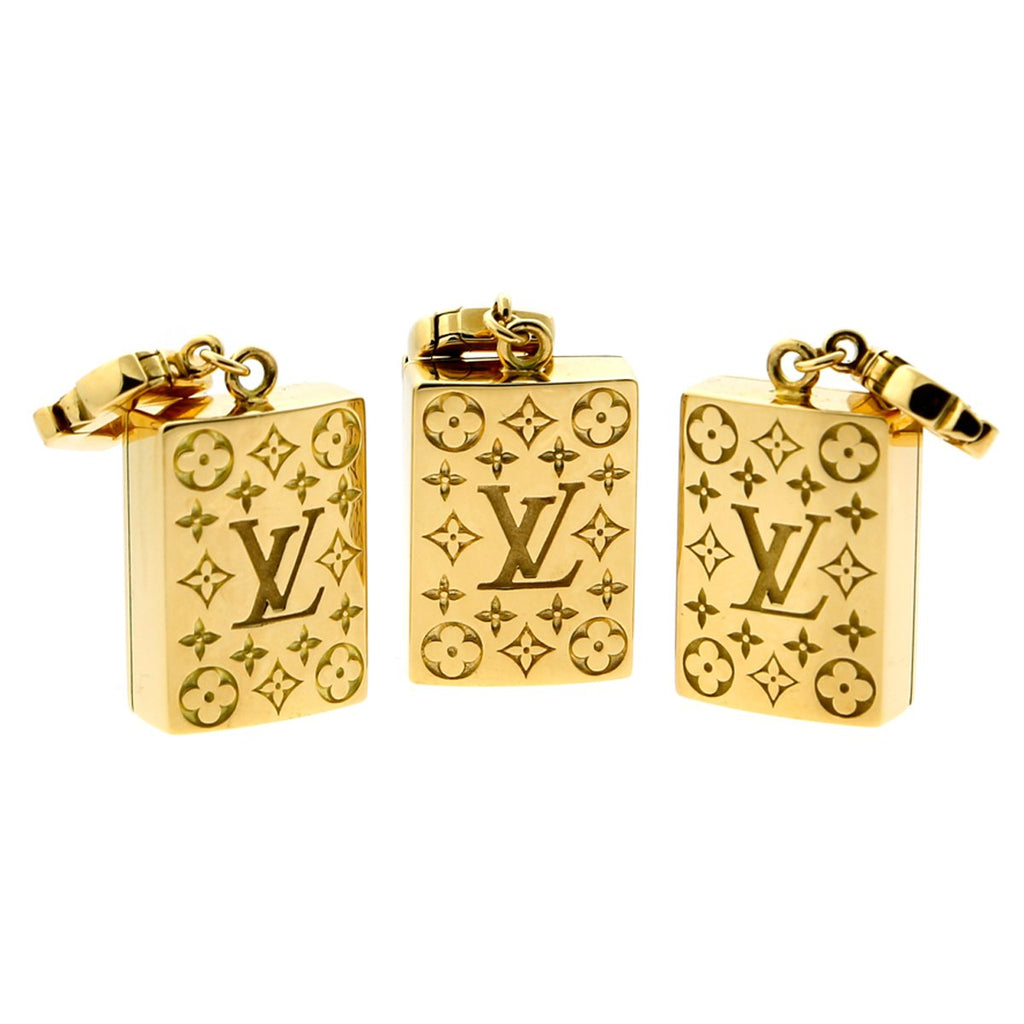 Authentic Louis Vuitton 18K White & Yellow Gold Lockit Ring