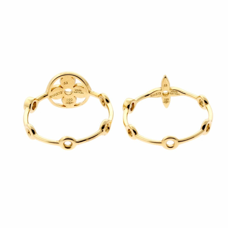 Louis Vuitton Diamond 18KT Gold Monogram Flower Berg Ring - PreLoved  Treasures