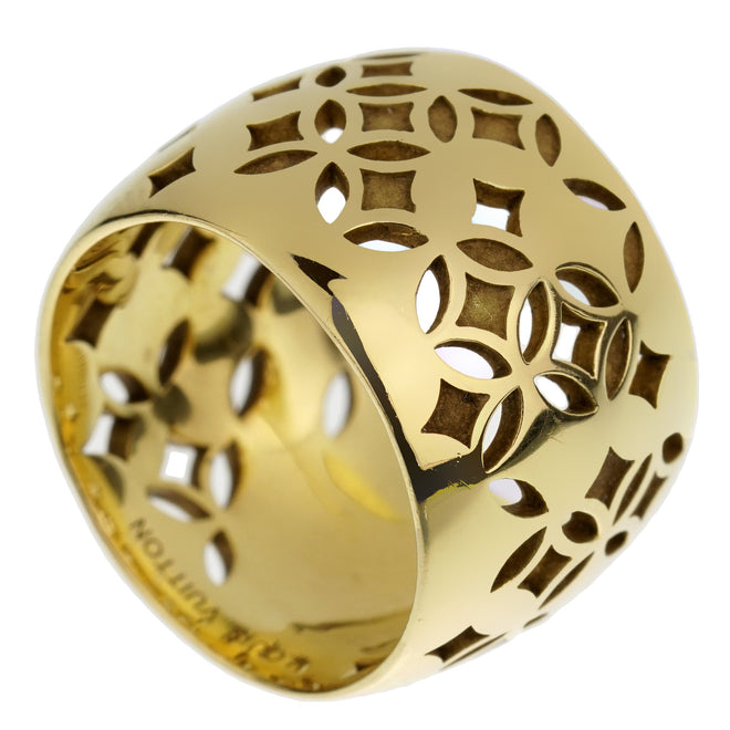 Louis Vuitton Sweet Monogram Heart Ring - Gold-Tone Metal Cocktail