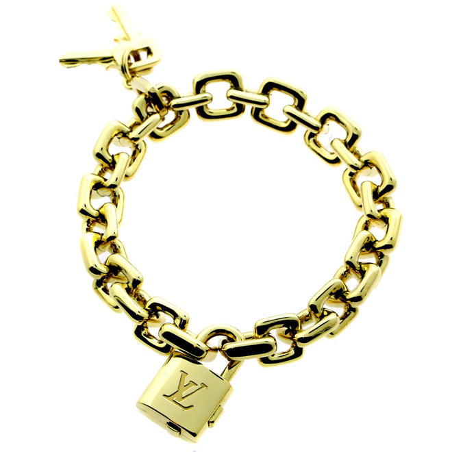 Louis Vuitton Padlock with Chain Bracelet