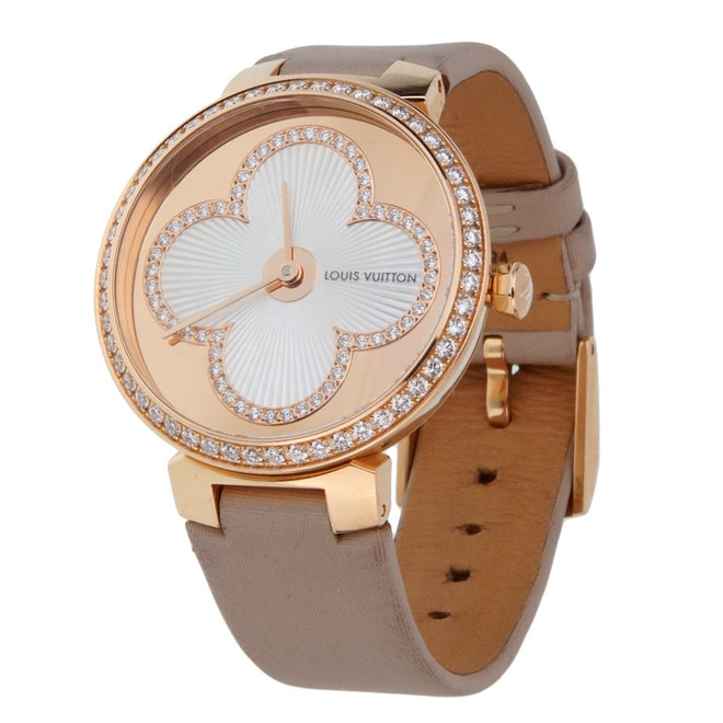 Louis Vuitton Rose Gold Strap New Stylish Branded Women's Watch