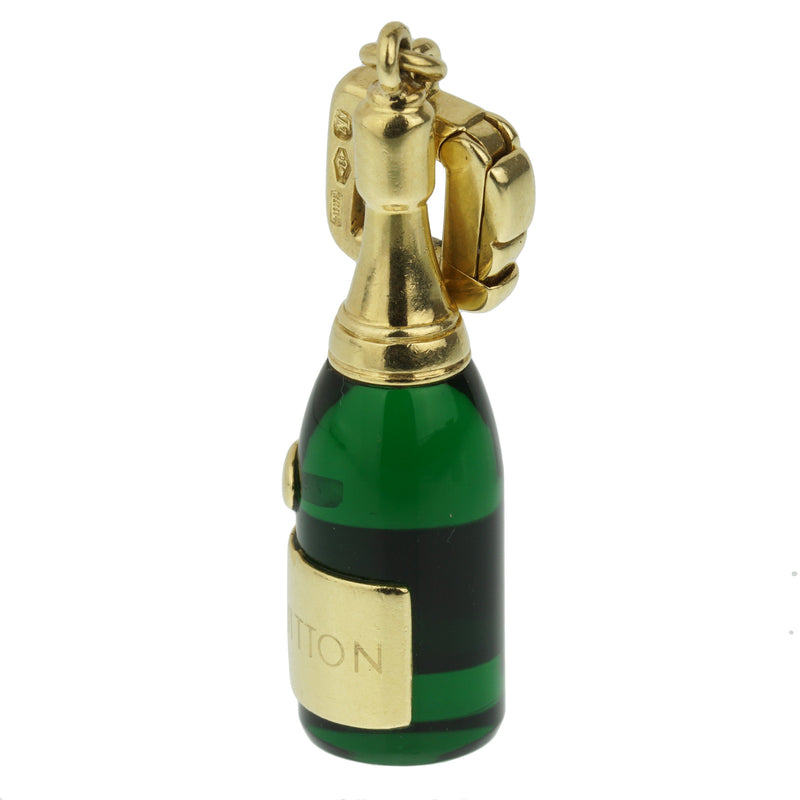 Louis Vuitton Champagne Bottle Charm - 18K Yellow Gold - LOU65491