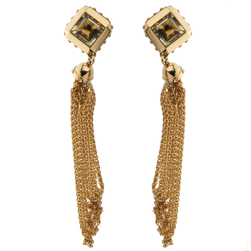Louis Vuitton 18K Diamond Blossom Drop Earrings - 18K Yellow Gold