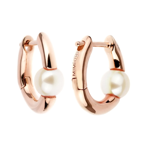 Louis Vuitton Gold, Cultured Pearl and Charm Hoop Earrings , Contemporary Jewelry