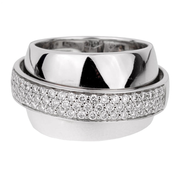 Piaget Possession Pave Diamond White Gold Ring Sz 5 3 4 Opulent Jewelers