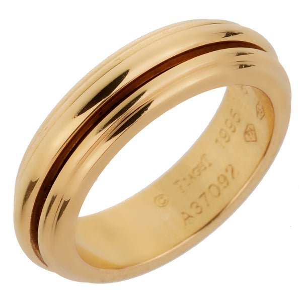 Piaget Possession Yellow Gold Spinning Ring Sz 6 1 2 Opulent