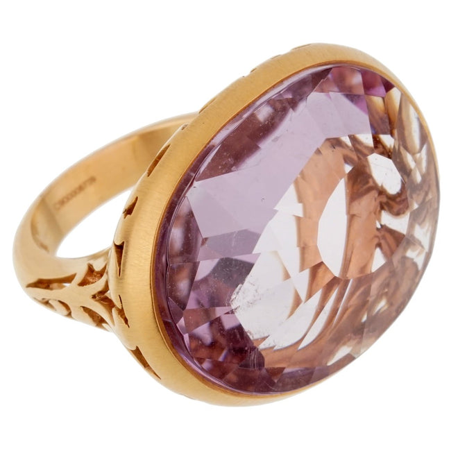 Pomellato 10ct Amethyst Cocktail Rose Gold Ring Sz 6 1/4 0002310