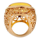 Pomellato 19.94 Carat Amber Rose Gold Cocktail Ring Sz 5 1/2 0002319