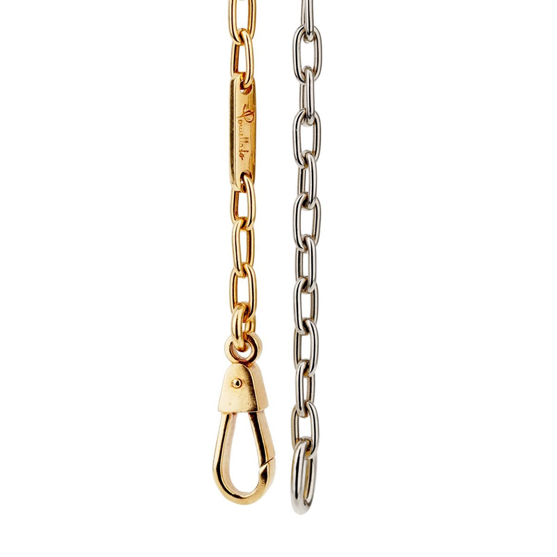 Pomellato Chain Link Two Tone Gold Necklace 0001067