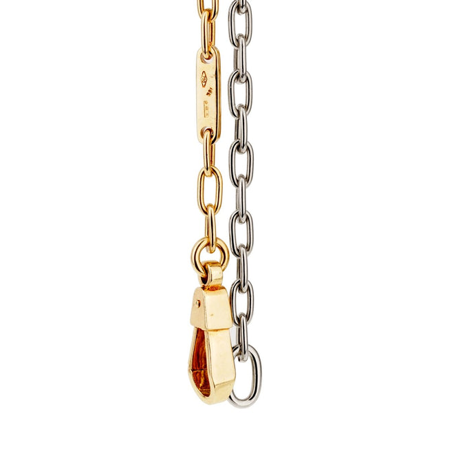 Pomellato Chain Link Two Tone Gold Necklace 0001067