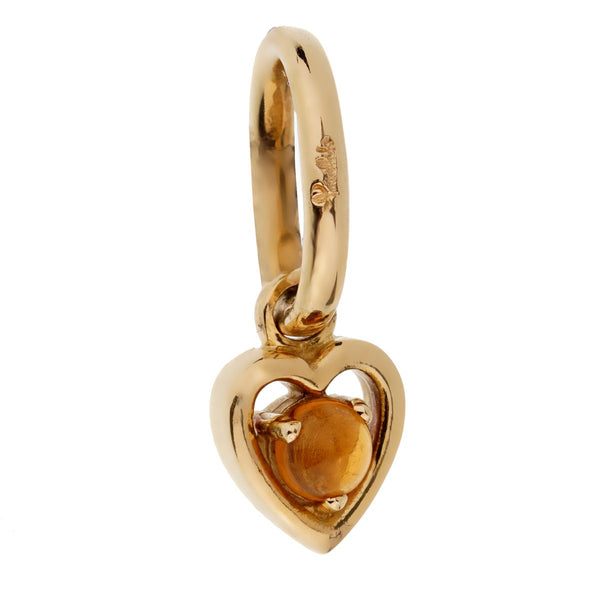 Pomellato Citrine Yellow Gold Heart Pendant 0002216