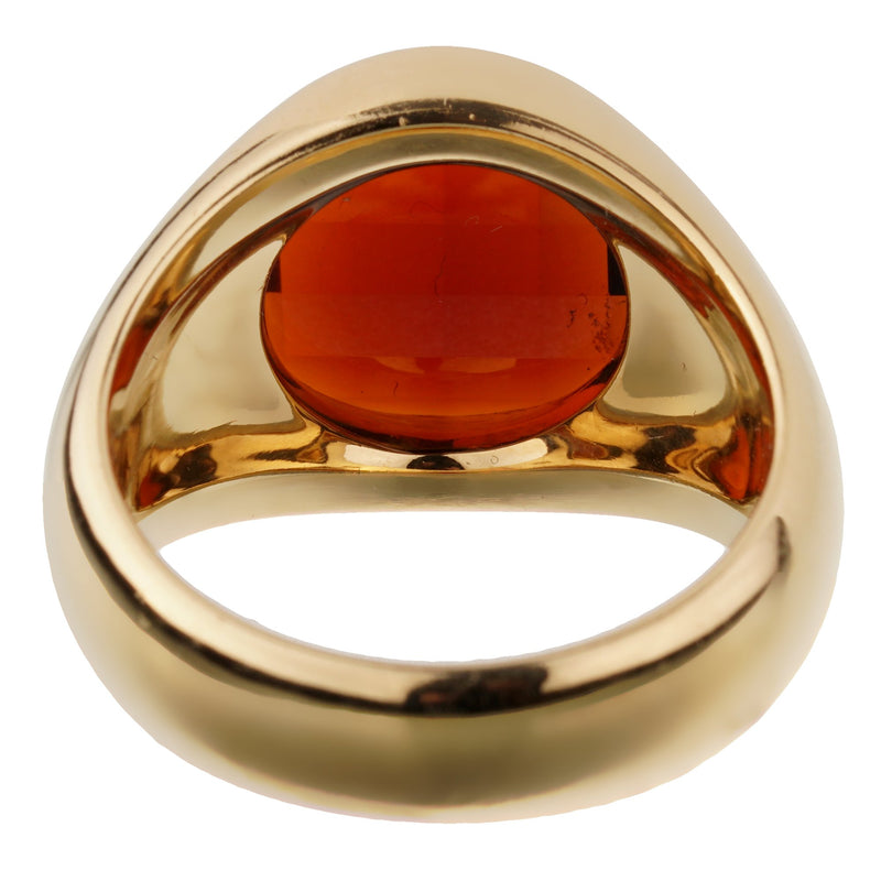 Pomellato Garnet Yellow Gold Cocktail Ring 0003048