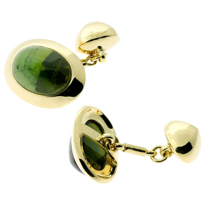 Pomellato Green Tourmaline Gold Cufflinks 0000316