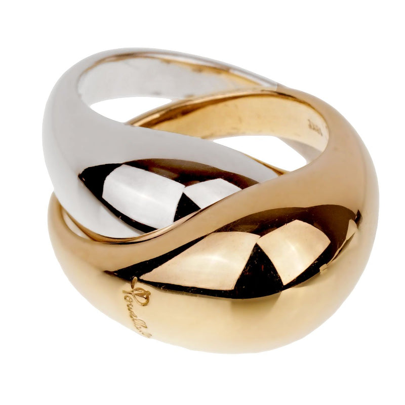 Pomellato White & Yellow Gold Cocktail Dome Ring 0001851