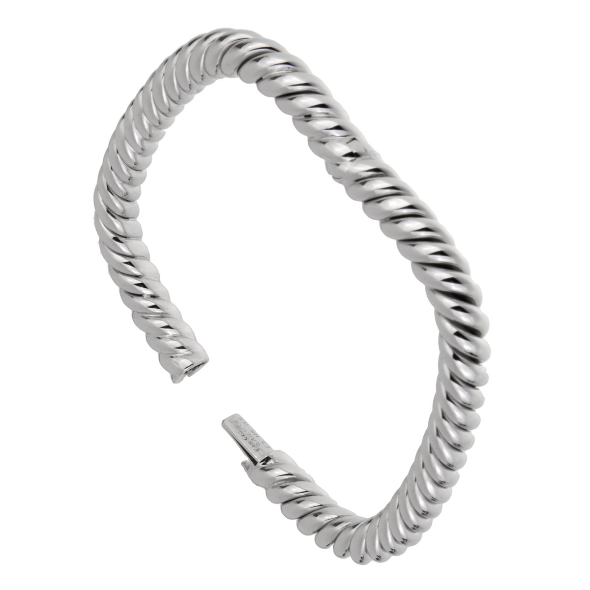 Van Cleef Arpels Braided White Gold Bangle Bracelet – Opulent Jewelers