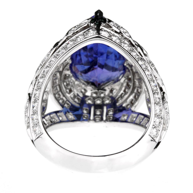 Van Cleef & Arpels Les Jardins 18k White Gold Tanzanite & Diamond Suite 0000904