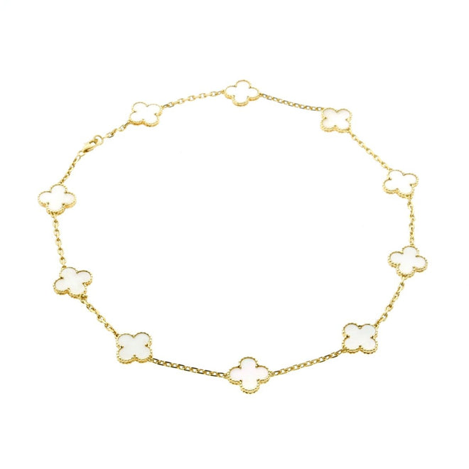 Van Cleef Arpels Mother of Pearl Alhambra Necklace – Opulent Jewelers